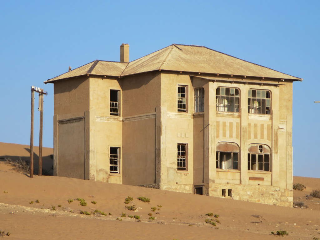 German-era building from the early diamond mining boom at Kolmanskop Namibia