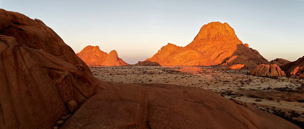 Granite mountain formations at Spitzkoppe in Namibia